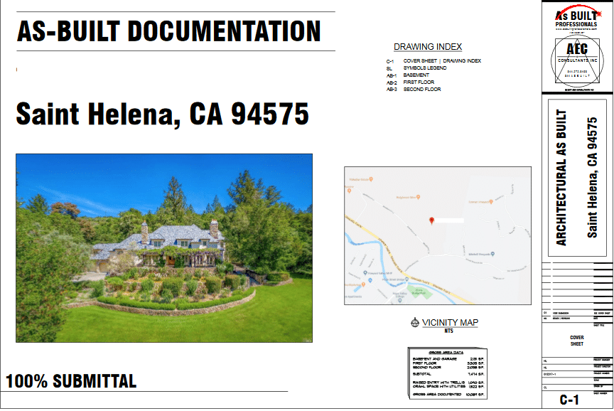 As Built Estate Saint Helena, CA