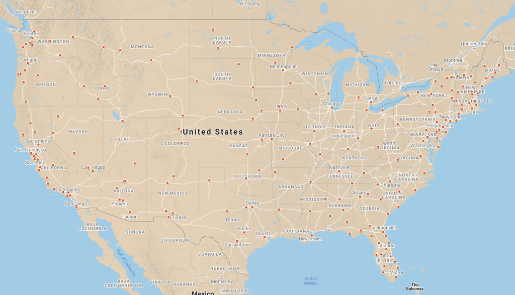 As Built Nationwide Project Map